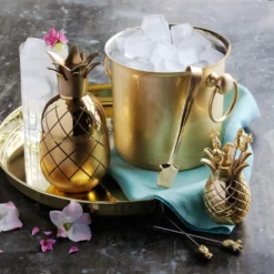 Pineapple Cocktail Picks with Holder, Set of 6 8 Pineapple Cocktail Picks with Holder, Set of 6 -TABLETOP BAR STORE pineapple cocktail picks with holder set of 6 202240 0063 pineapple cocktail picks with holder set of 6 z