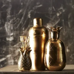 Pineapple Cocktail Picks with Holder, Set of 6 10 Pineapple Cocktail Picks with Holder, Set of 6 -TABLETOP BAR STORE pineapple cocktail picks with holder set of 6 202240 0099 gold pineapple cocktail shaker z