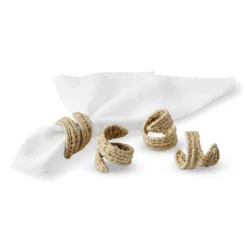 Raffia Napkin Ring, Set of 4