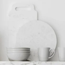 Round Marble Cheese Board, 38 cm -TABLETOP BAR STORE round marble cheese board 15in 202239 0202 open kitchen by williams sonoma matte coupe bowls z