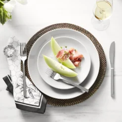 Silver Chain Link Napkin Rings, Set of 4 -TABLETOP BAR STORE silver chain link napkin rings 202218 0031 honeycomb napkins set of 4 z