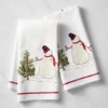 Snowman Embroidered Tea Towels, Set of 2 1 Snowman Embroidered Tea Towels, Set of 2 -TABLETOP BAR STORE snowman embroidered towels 202233 0006 img81z