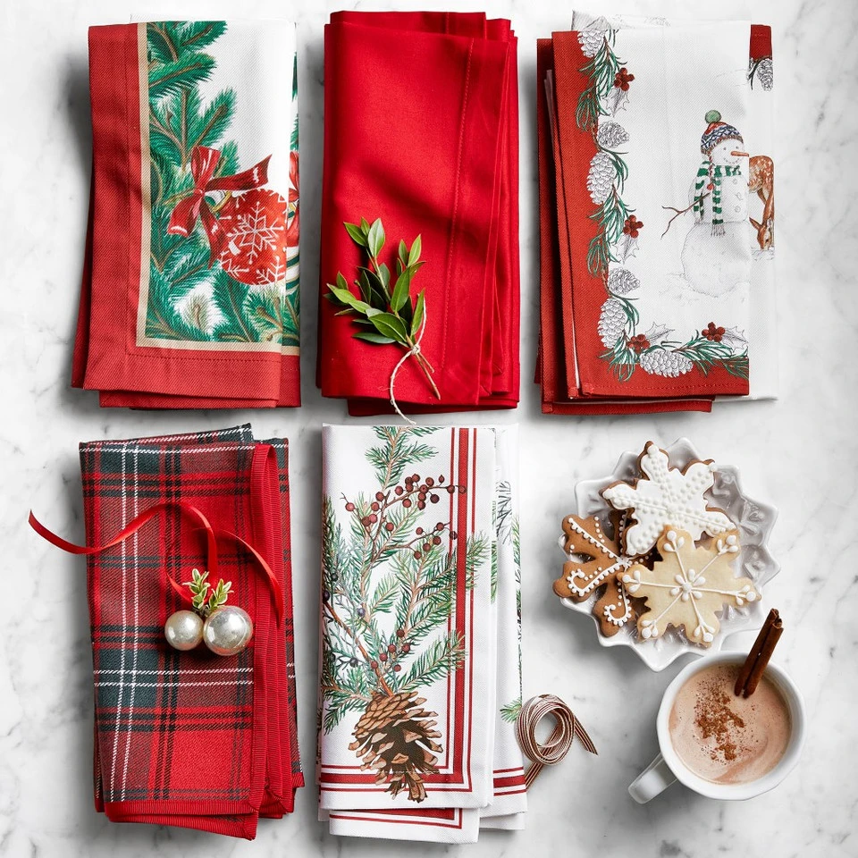 Snowman Napkins, Set of 4 7 Snowman Napkins, Set of 4 - Image 5