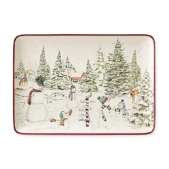 Snowman Rectangular Serving Platter