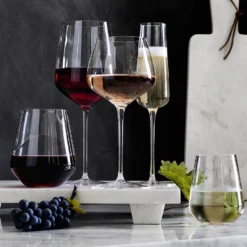 Williams Sonoma Estate Stemless White Wine Glass -TABLETOP BAR STORE sonoma estate stemless white wine glass 202240 0063 williams sonoma estate grand cru burgundy wine glasses z