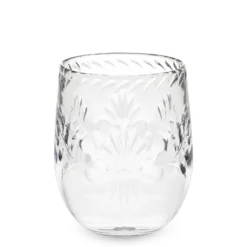 Sonora Outdoor Etched Tritan Stemless Wine Glasses
