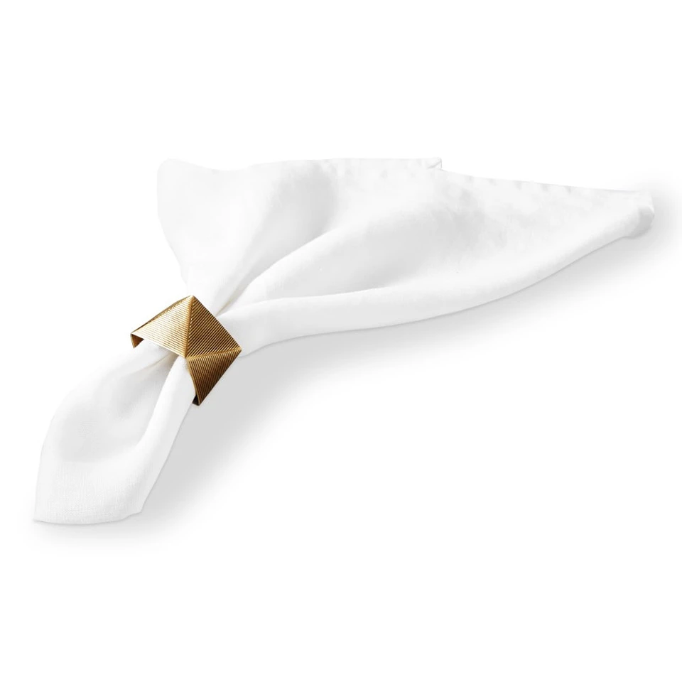 Square Napkin Rings, Set of 4 - Silver 2 Square Napkin Rings, Set of 4 - Silver