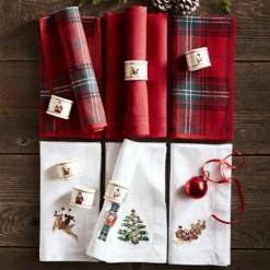 'Twas the Night Before Christmas Napkin Rings, Set of 6 -TABLETOP BAR STORE twas the night before christmas napkin rings 202222 0006 classic tartan napkins set of 4 1 z