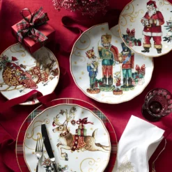 'Twas the Night Before Christmas Dinnerware Collection -TABLETOP BAR STORE twas the night before dinnerware collection 202240 0050 twas the night before christmas salad plates z