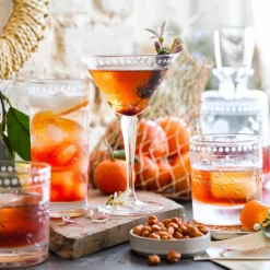 Vintage Etched Highball Glass -TABLETOP BAR STORE vintage etched highball glasses 202240 0088 vintage etched martini glasses z