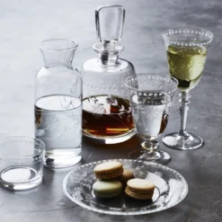 Vintage Etched Water Glass -TABLETOP BAR STORE vintage etched water glasses 202240 0030 vintage etched goblets z