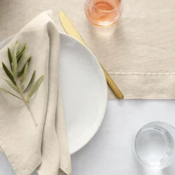 Italian Washed Linen Table Runner -TABLETOP BAR STORE washed linen table runner 202222 0211 italian washed linen table runner z