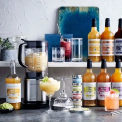 Williams Sonoma Organic Margarita Mix, Mango -TABLETOP BAR STORE williams sonoma organic margarita mix mango 202038 0043 paz double old fashioned glasses z