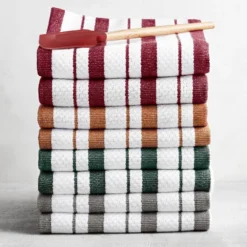 Williams Sonoma Classic Stripe Tea Towels, Set of 4 -TABLETOP BAR STORE williams sonoma striped towels 202133 0364 williams sonoma classic stripe towels set of 4 z