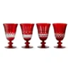 Wilshire Jewel-Cut Red Mixed Goblets, Set of 4 -TABLETOP BAR STORE wilshire jewel cut red goblets mixed red 202214 0658 img6z