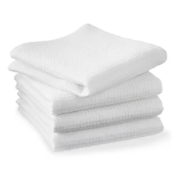 Williams Sonoma Super Absorbent Waffle Weave Tea Towels, Set of 4, White